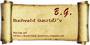 Buchvald Gusztáv névjegykártya